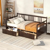 Streamdale Twin Daybed Wood Bed With Two Drawers