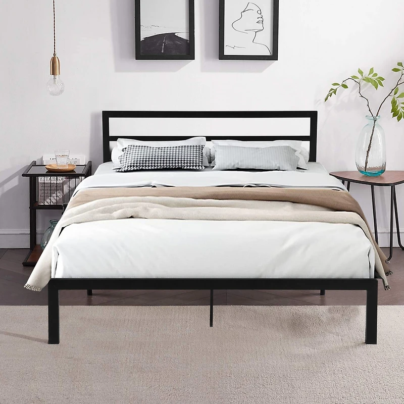 Streamdale Queen Metal Bed Frame With Headboard