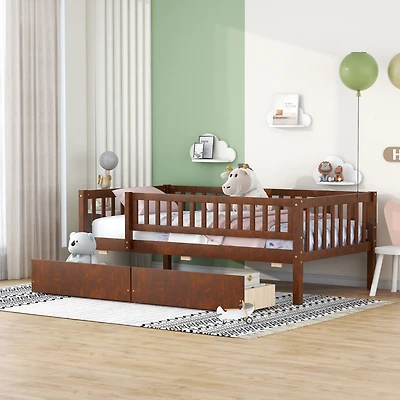 Streamdale Twin Daybed Wood Bed With Two Drawers