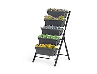 Slickblue 5-Tier Raised Garden Bed with Water Drainage for Flowers Vegetables