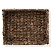 Casafield (Set of 4) Water Hyacinth 10"x13"x5" Pantry Baskets w/ Chalkboard Labels and Marker