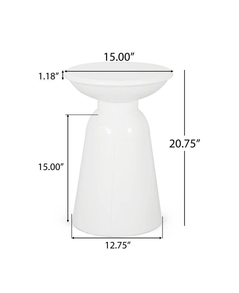 Streamdale Modern Outdoor End Table Stylish and Durable Circular Pedestal Design