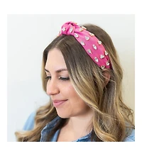 Women s Traditional Woven Headband - Hot Pink Gem