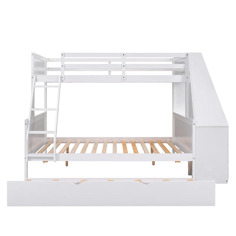 Streamdale 3-in-1 Bunk Bed with Desk, Trundle & Storage