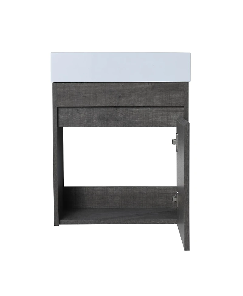 Simplie Fun 18" Floating Wall-Mounted Bathroom Vanity With Resin Sink & Soft-Close Cabinet Door