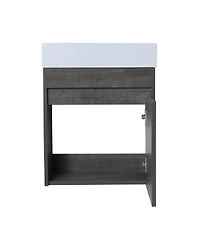 Simplie Fun 18" Floating Wall-Mounted Bathroom Vanity With Resin Sink & Soft-Close Cabinet Door