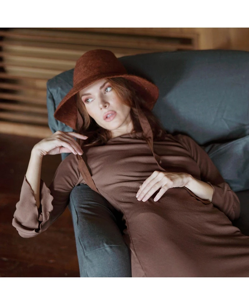Brunna.co Meg Jute Straw Hat In Burnt Sienna