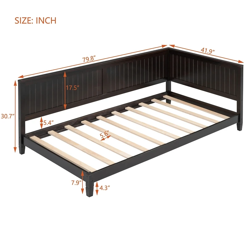 Streamdale Twin Wood Daybed/Sofa Bed