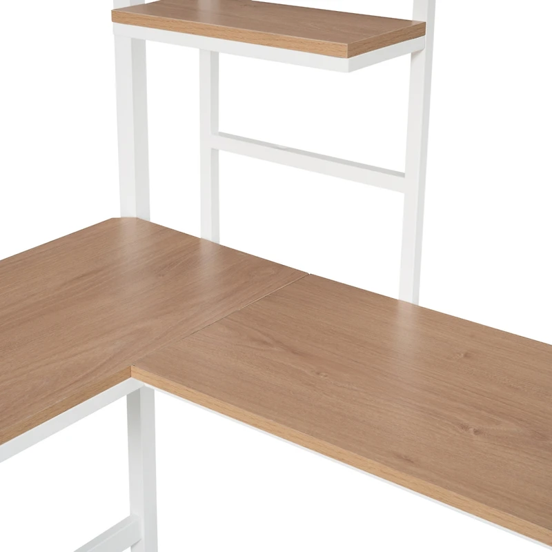 Streamdale Twin Metal Loft Bed With Desk And Shelve