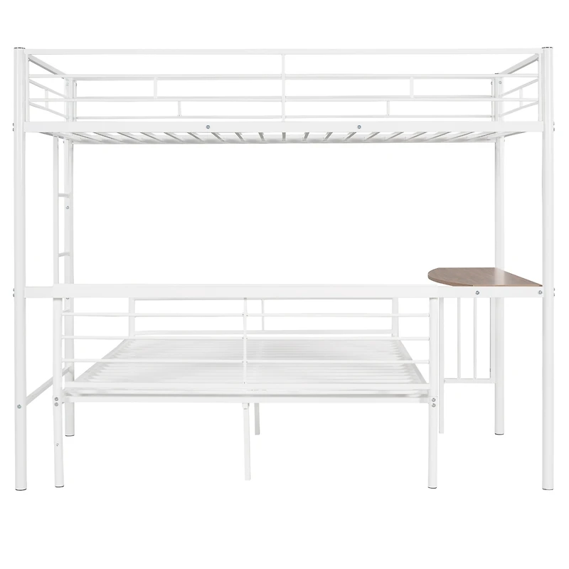 Streamdale Twin Over Full Bunk Bed with Desk and Ladder