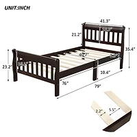 Streamdale Twin Platform Bed Frame with Headboard and Footboard