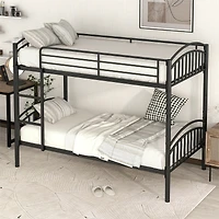 Streamdale Twin Over Twin Metal Bunk Bed, Divided Into Two Beds