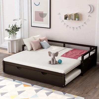 Streamdale Extending Daybed With Trundle, Wooden Trundle Twin