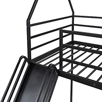 Streamdale Twin Over House Bunk Bed With Ladder And Slide