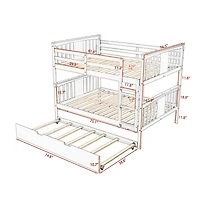Streamdale Full Over Full Bunk Bed With Twin Size Trundle And Ladder