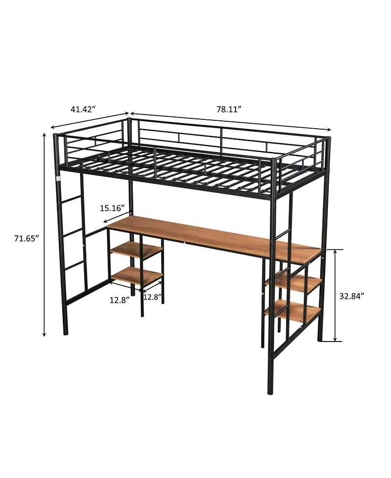 Simplie Fun Loft Bed With Table