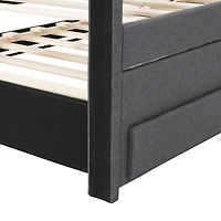 Streamdale Twin Upholstered Bed with Trundle and Drawers