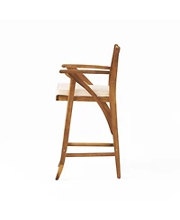 Streamdale Stylish Outdoor Barstool with Cushion (Set of 2)