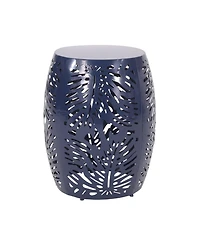 Modern Palm Leaf Side Table with Durable Iron Frame