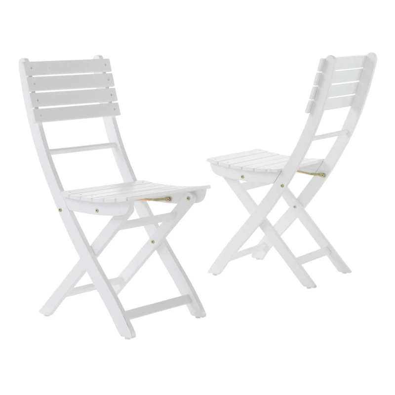 Simplie Fun Acacia Wood Folding Dining Chairs, Set of 2 (Multiple Finishes)