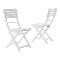 Simplie Fun Acacia Wood Folding Dining Chairs, Set of 2 (Multiple Finishes)