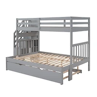 Streamdale Twin Over Twin/Full Bunk Bed With Twin Size Trundle