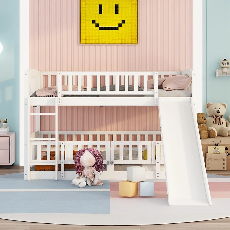 Streamdale Full Over Bunk Bed with Slide and Safety Features