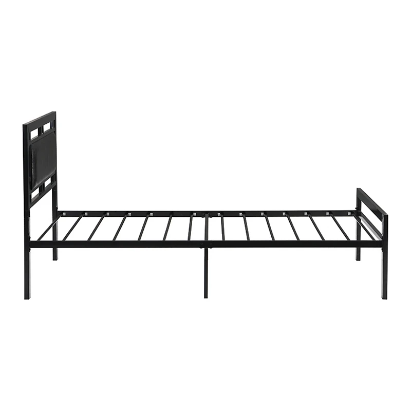 Streamdale Furniture Twin Size Metal Bed Sturdy System Metal Bed Frame, Modern Style And Comfort To Any Bedroom, Black