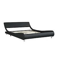 Simplie Fun Led Platform Bed Frame, Queen Size, Black