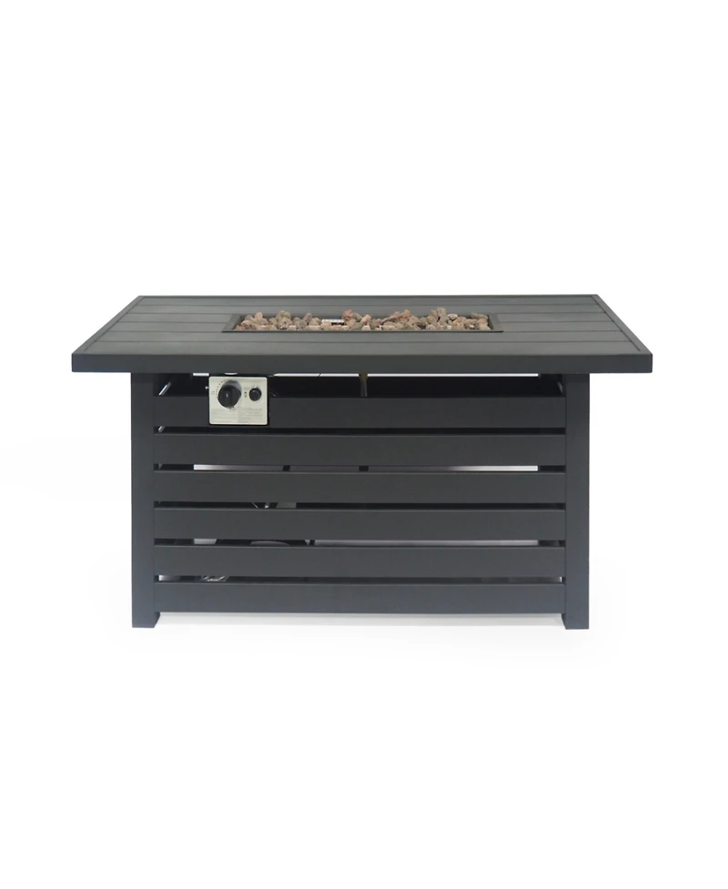 Propane Fire Pit with Built-In Tank Hidden for Outdoor Gatherings