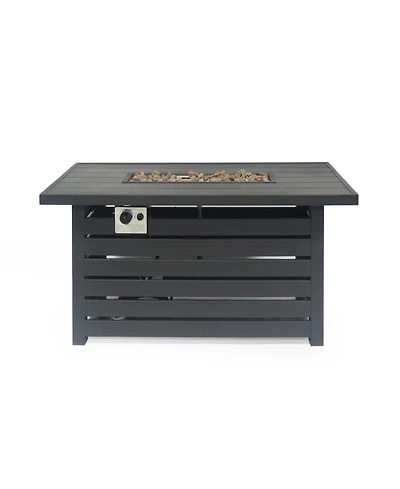 Propane Fire Pit with Built-In Tank Hidden for Outdoor Gatherings