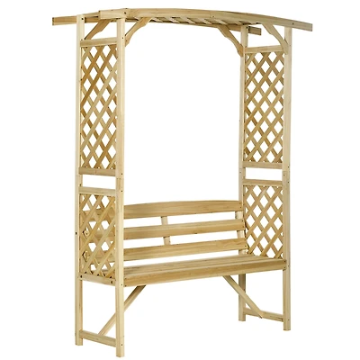 Stylish Arbor Bench Outdoor Seating, Plant Trellis, and Garden Decor