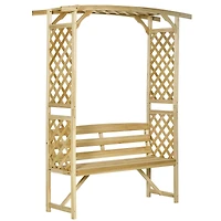 Stylish Arbor Bench Outdoor Seating, Plant Trellis, and Garden Decor