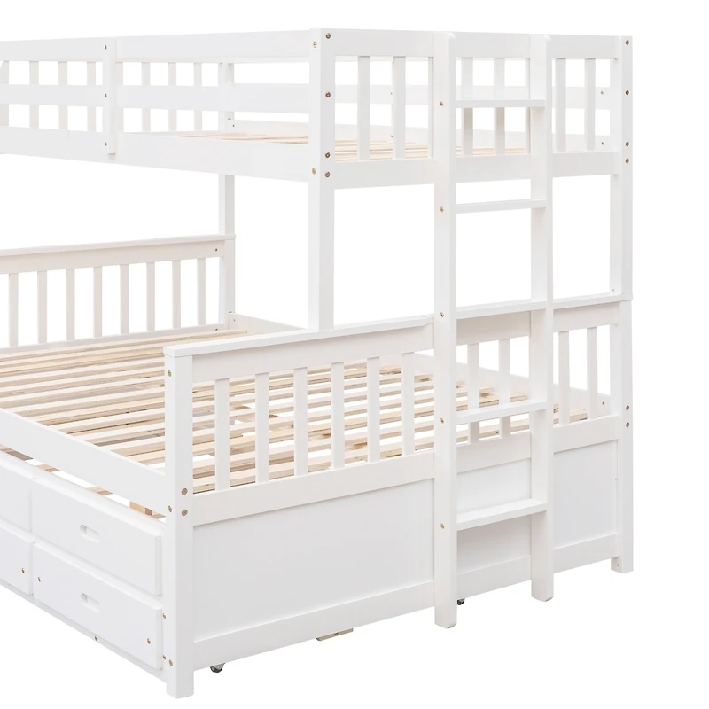 Streamdale Twin-Over-Full Bunk with Trundle & Drawers