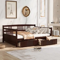 Streamdale Full Daybed Wood Bed With Two Drawers