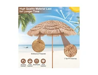 Slickblue 7.2 Feet Patio Thatched Tiki Umbrella Hawaiian Hula Beach Umbrella
