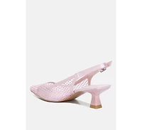 Siev rhinestone slingback mules