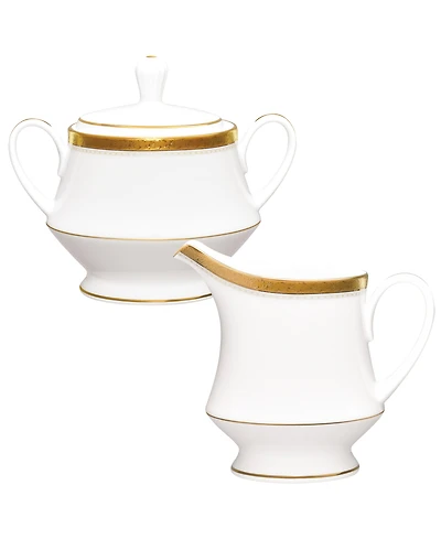 Noritake Charlotta Platinum 2 Piece Sugar Creamer Set