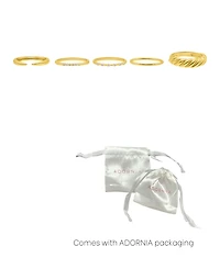 Adornia Gold Set of 5 Stacking Bands