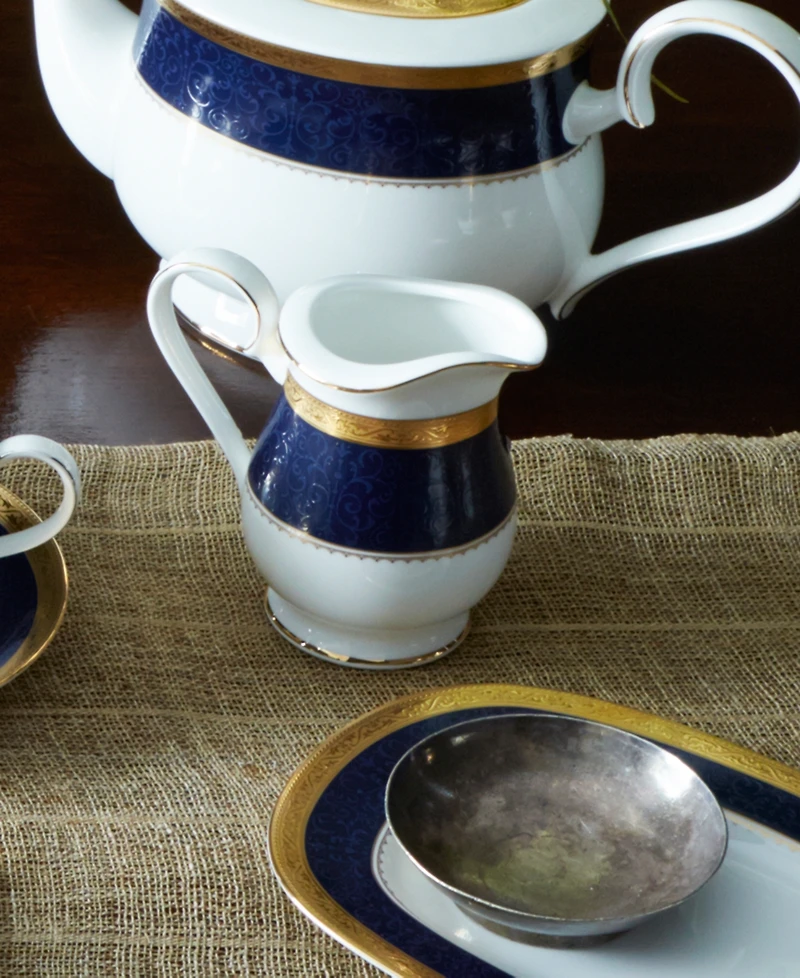 Noritake Odessa Cobalt Gold Sugar Creamer Set