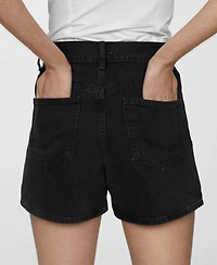 Mango Women's High-Rise Denim Shorts