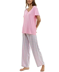 Roudelain Women's Printed Flannel Pajama Pants
