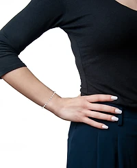 Diamond Bezel Tennis Bracelet (1/2 ct. t.w.) in Sterling Silver or 14k Gold-Plated Sterling Silver, Created for Macy's