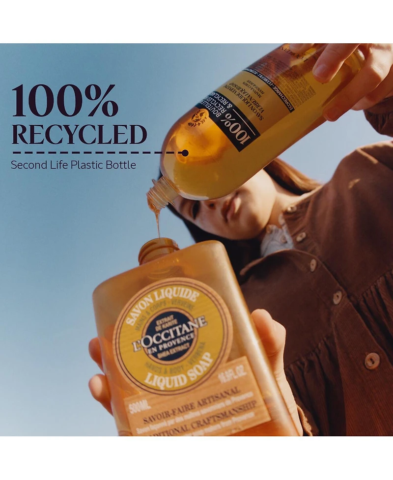 L'Occitane Shea Butter Liquid Hand Soap Enriched with Organic Verbena 16.90 fl oz