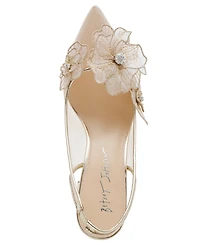 Betsey Johnson Women's Petra Flower Applique Slingback Pumps