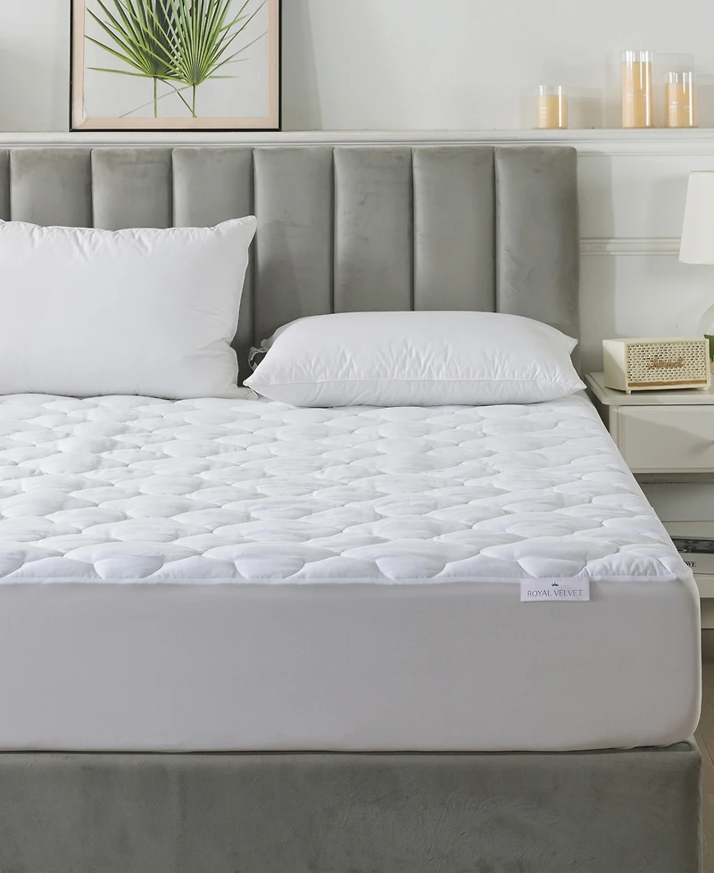 Royal Velvet 300 Thread Count Cotton Waterproof Stain Resistant Mattress Pad