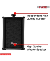 5 Core Outdoor Speakers Stereo In Wall 100W Peak Passive Home Audio System