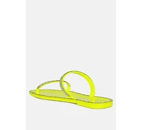 Fenta Diamante Detail Jelly Flats Women