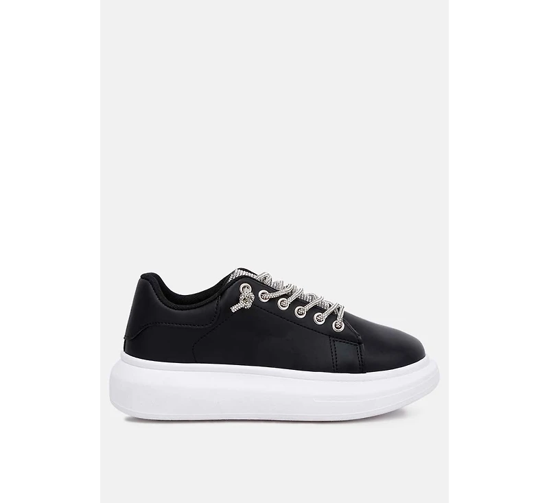 London Rag Jaxen rhinestones lace up sneakers