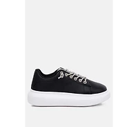London Rag Jaxen rhinestones lace up sneakers